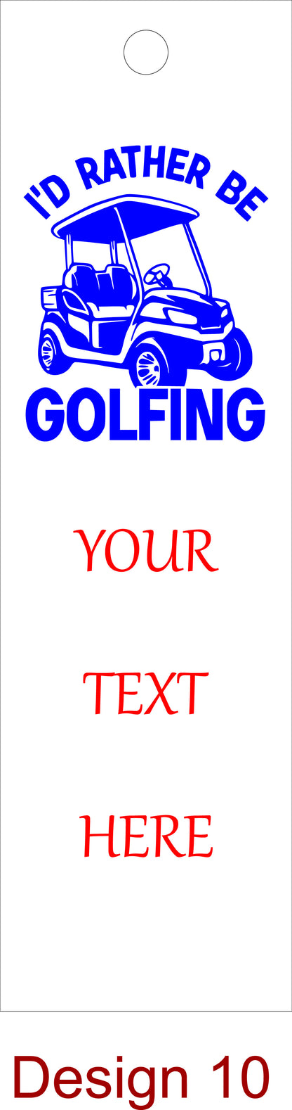 Golf - Personalise - Bespoke Bottle Box - Choose from 10 Designs - 6 Colours - Wood and Acrylic