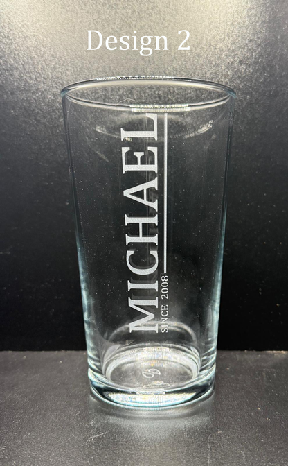 Personalised Monogram Pint Glass