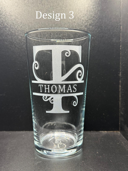 Personalised Monogram Pint Glass