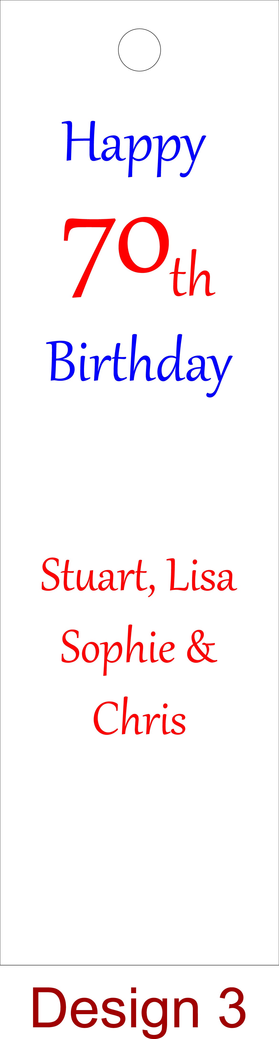 Happy Birthday - Personalise - Bespoke Bottle Box - Choose from 10 Designs - 6 Colours - Wood and Acrylic