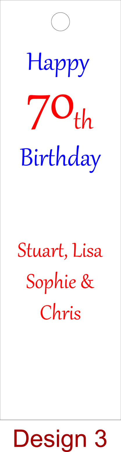 Happy Birthday - Personalise - Bespoke Bottle Box - Choose from 10 Designs - 6 Colours - Wood and Acrylic