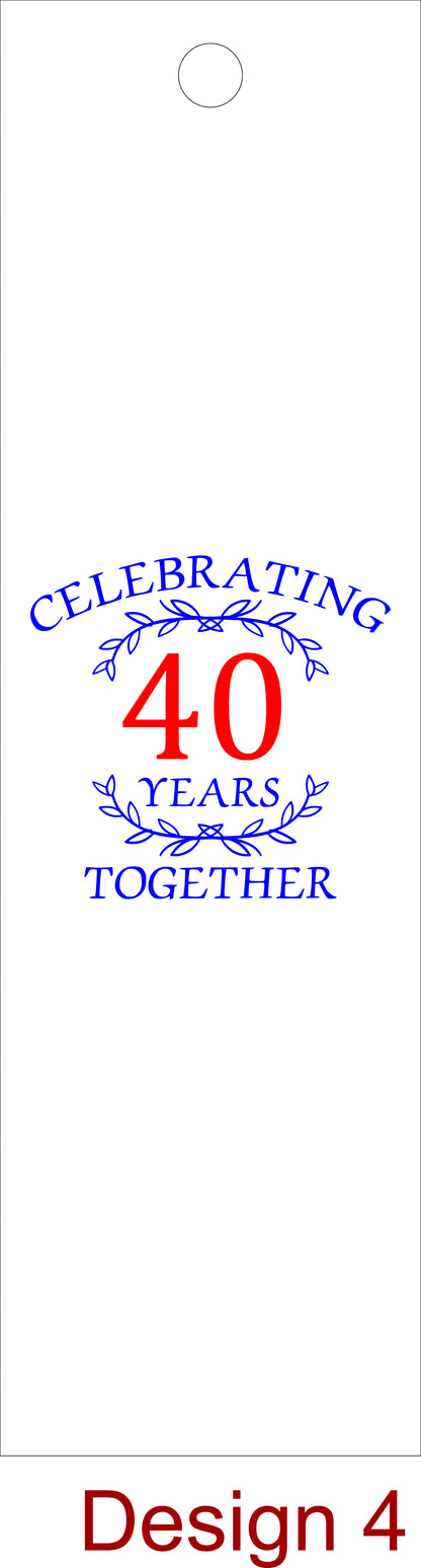 Anniversary - Personalise - Bespoke Bottle Box - Choose from 10 Designs - 6 Colours - Wood and Acrylic