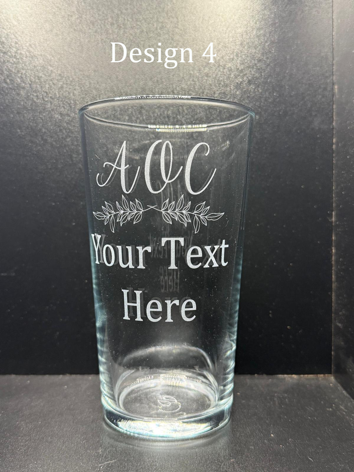 Personalised Monogram Pint Glass
