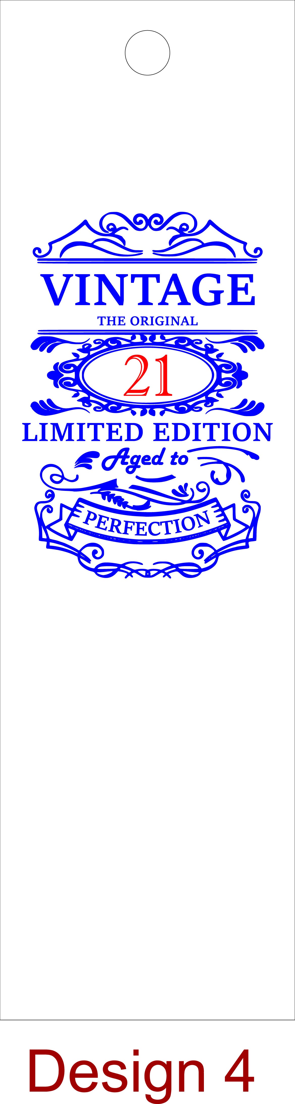 Happy Birthday - Personalise - Bespoke Bottle Box - Choose from 10 Designs - 6 Colours - Wood and Acrylic
