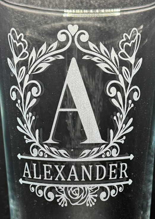 Personalised Monogram Pint Glass