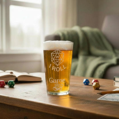 Dungeons and Dragons themed Pint Glass 24 Options - Presentation Box