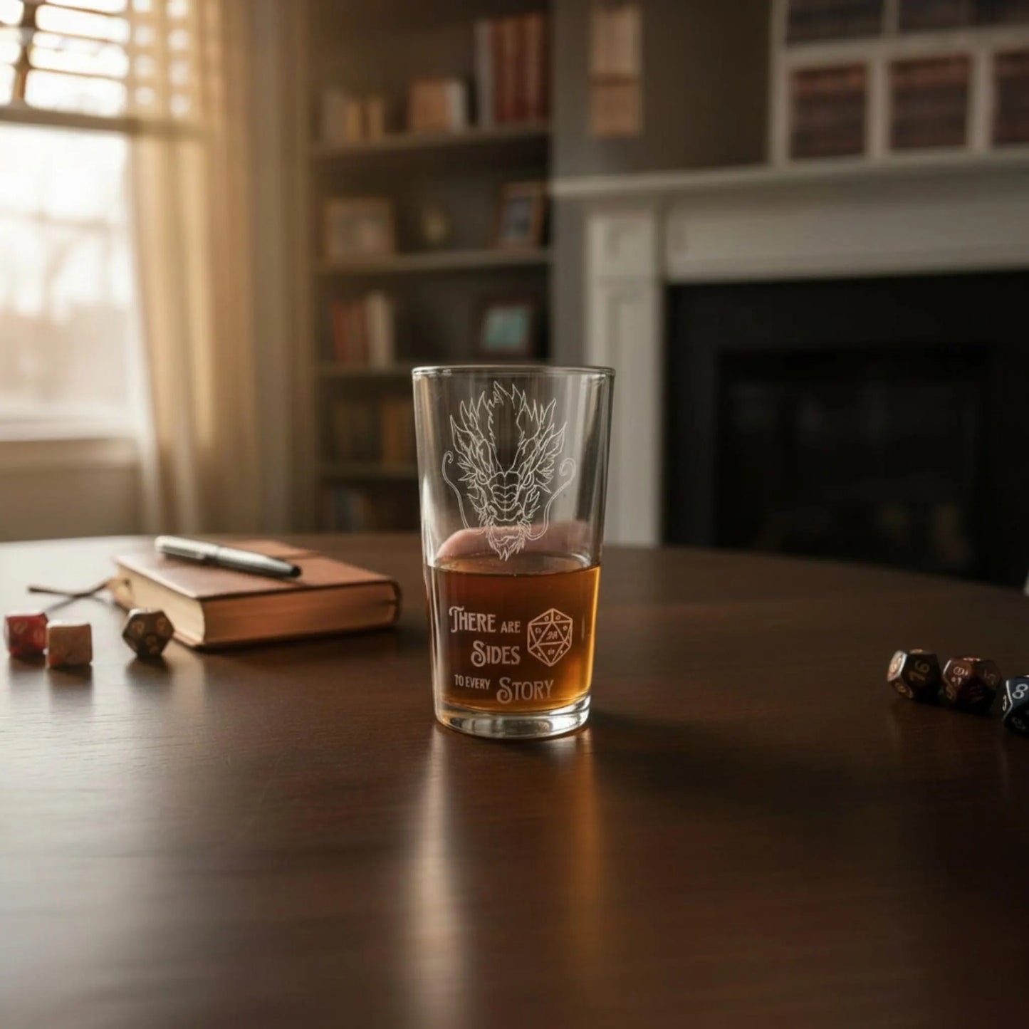 Dungeons and Dragons themed Pint Glass 24 Options - Presentation Box