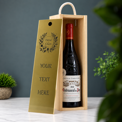Personalised Wine Box Engagement Celebration Wedding Gift Custom Laser Engraved