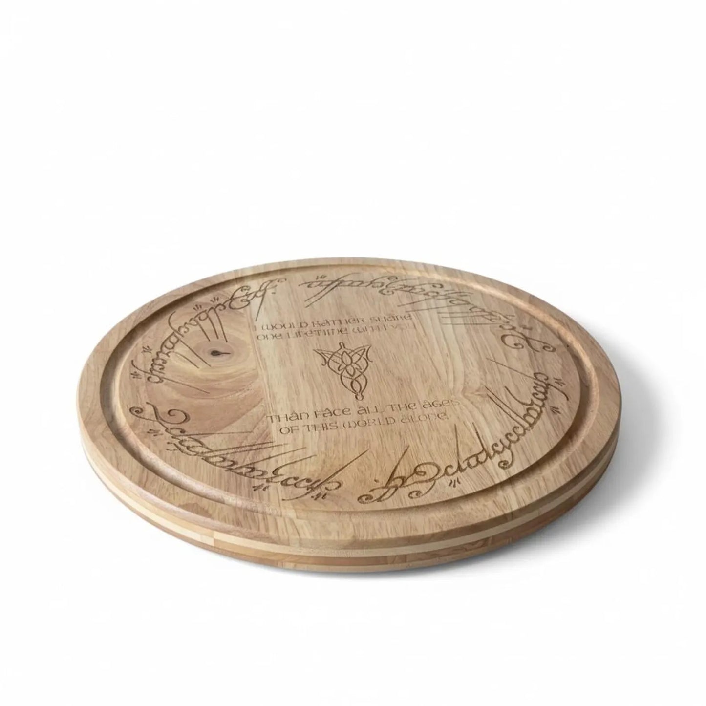 Lord of the Rings inspired Evenstar Round Chopping Board.