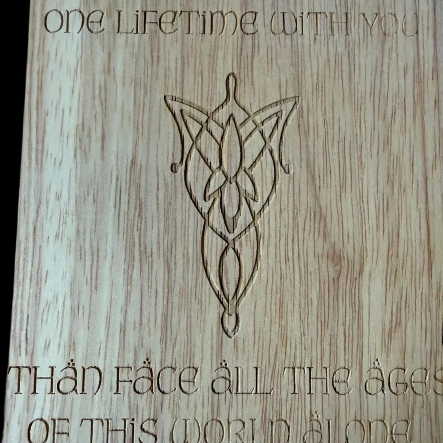 Lord of the Rings inspired Evenstar Round Chopping Board.