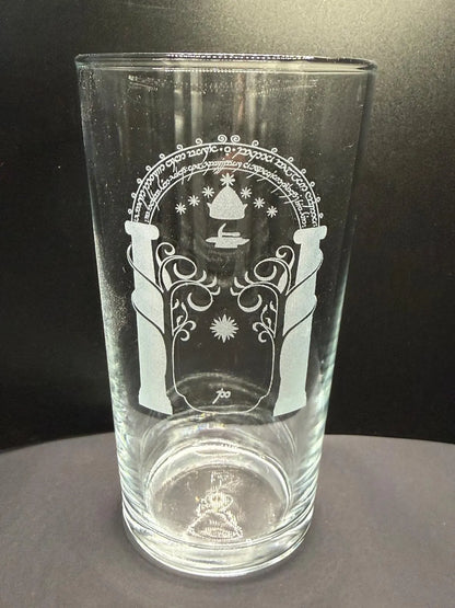 Gate of Moria - Engraved Pint Glass - Presentation Box