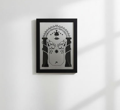 Lord of the Rings themed - Engraved acrylic pictures