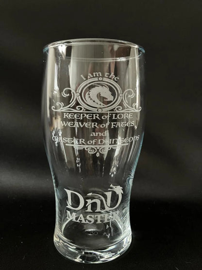 Dungeons and Dragons themed Pint Glass 24 Options