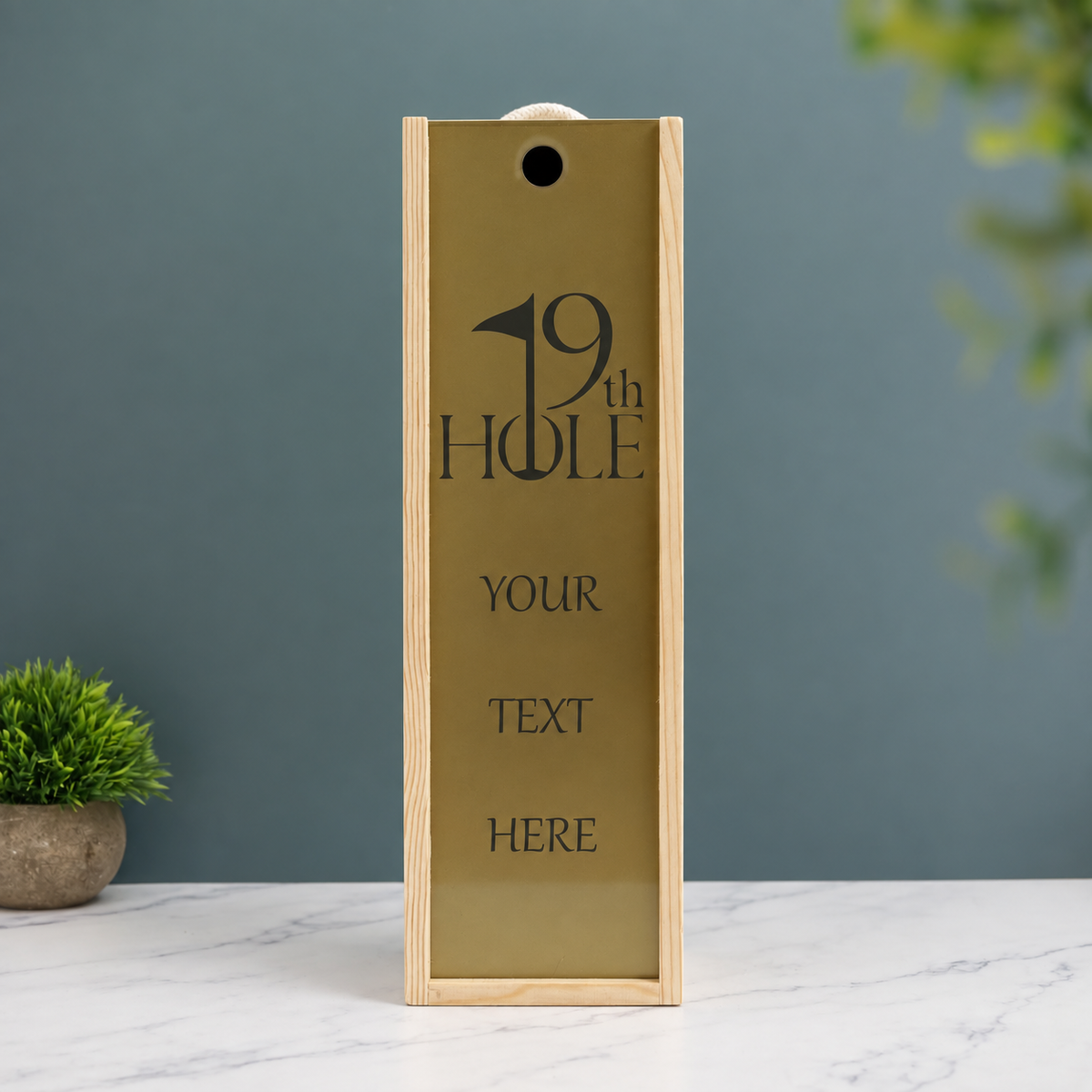 Personalised Wine Box Golf Gift Retirement Celebration Presentation Custom Laser Engraved