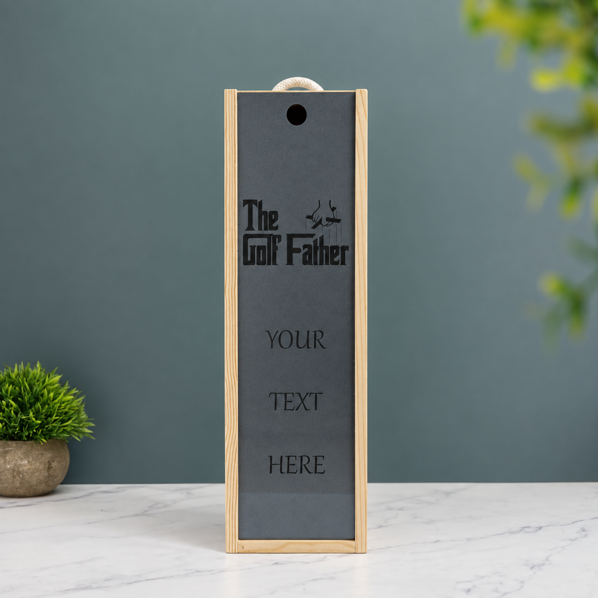 Personalised Wine Box Golf Gift Retirement Celebration Presentation Custom Laser Engraved