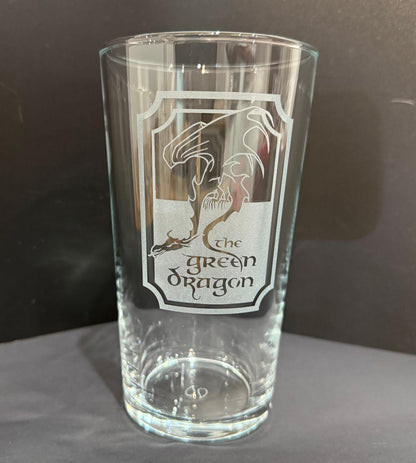 Green Dragon - Engraved Pint Glass - Presentation Box