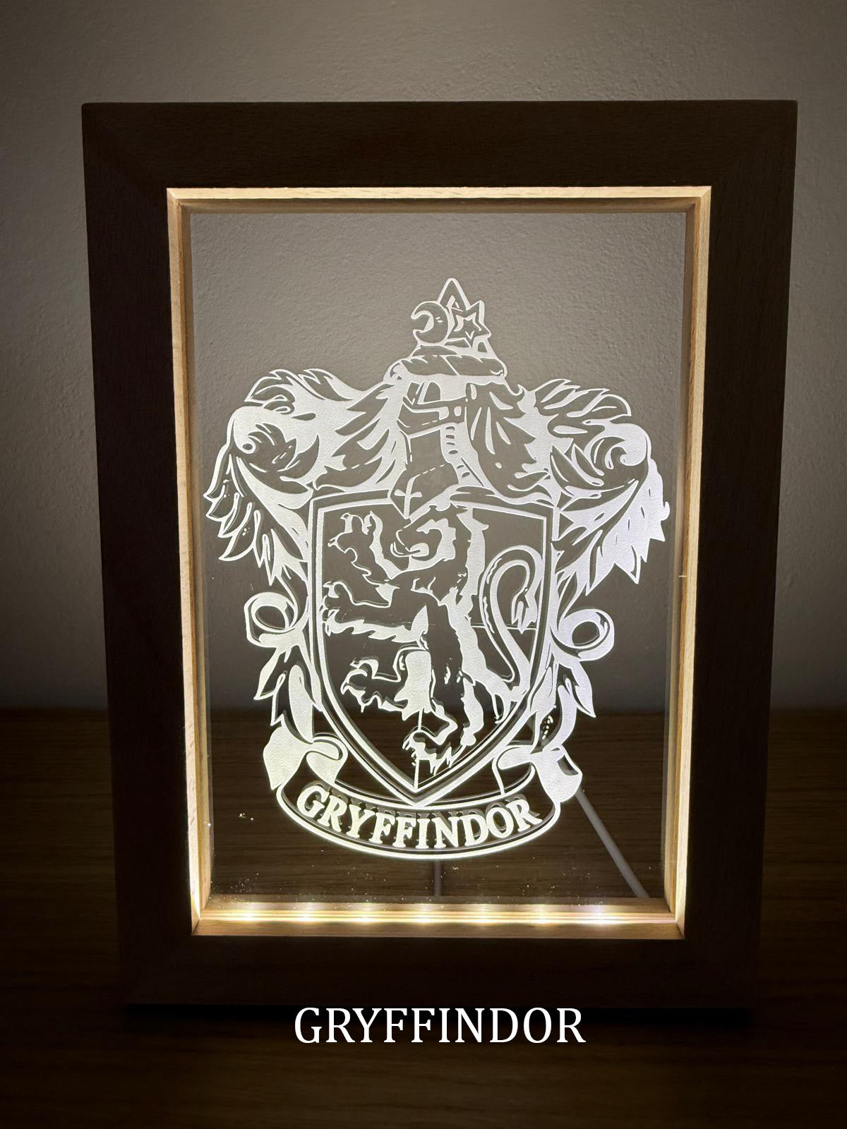 LED Picture Frame - Harry Potter inspired - House Shields