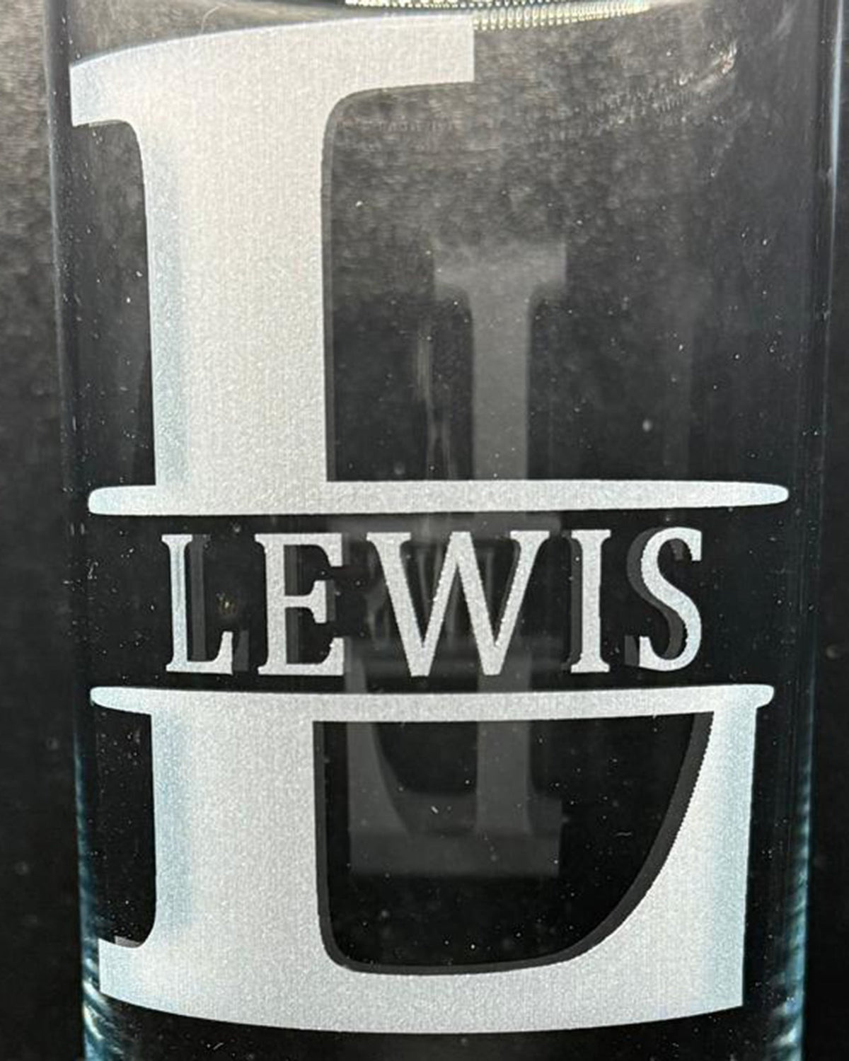 Monogram Engraved Highball Glass, Personalised, another view