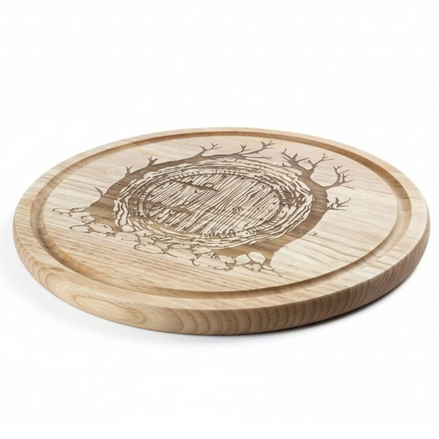 Lord of the Rings inspired Hobbit Door Round Chopping Board