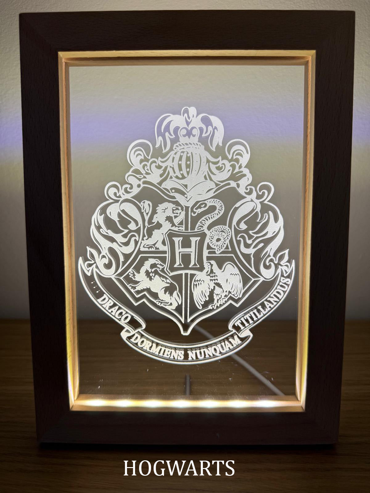 LED Picture Frame - Harry Potter inspired - House Shields