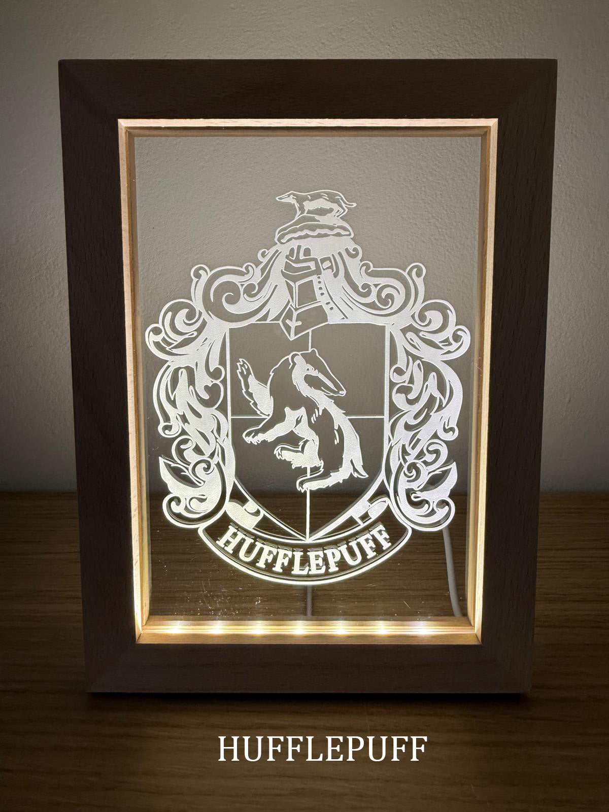 LED Picture Frame - Harry Potter inspired - House Shields