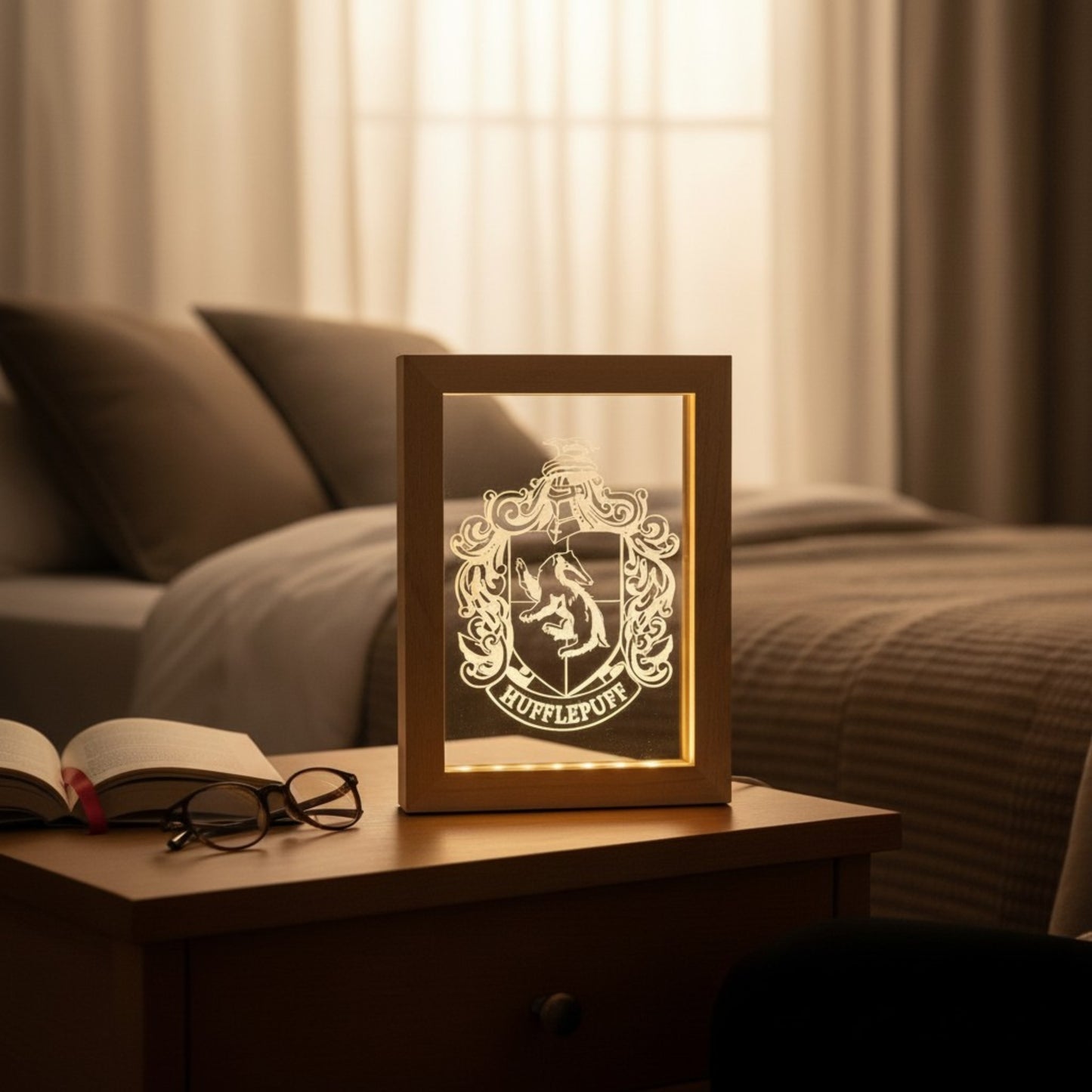 LED Picture Frame - Harry Potter inspired - House Shields