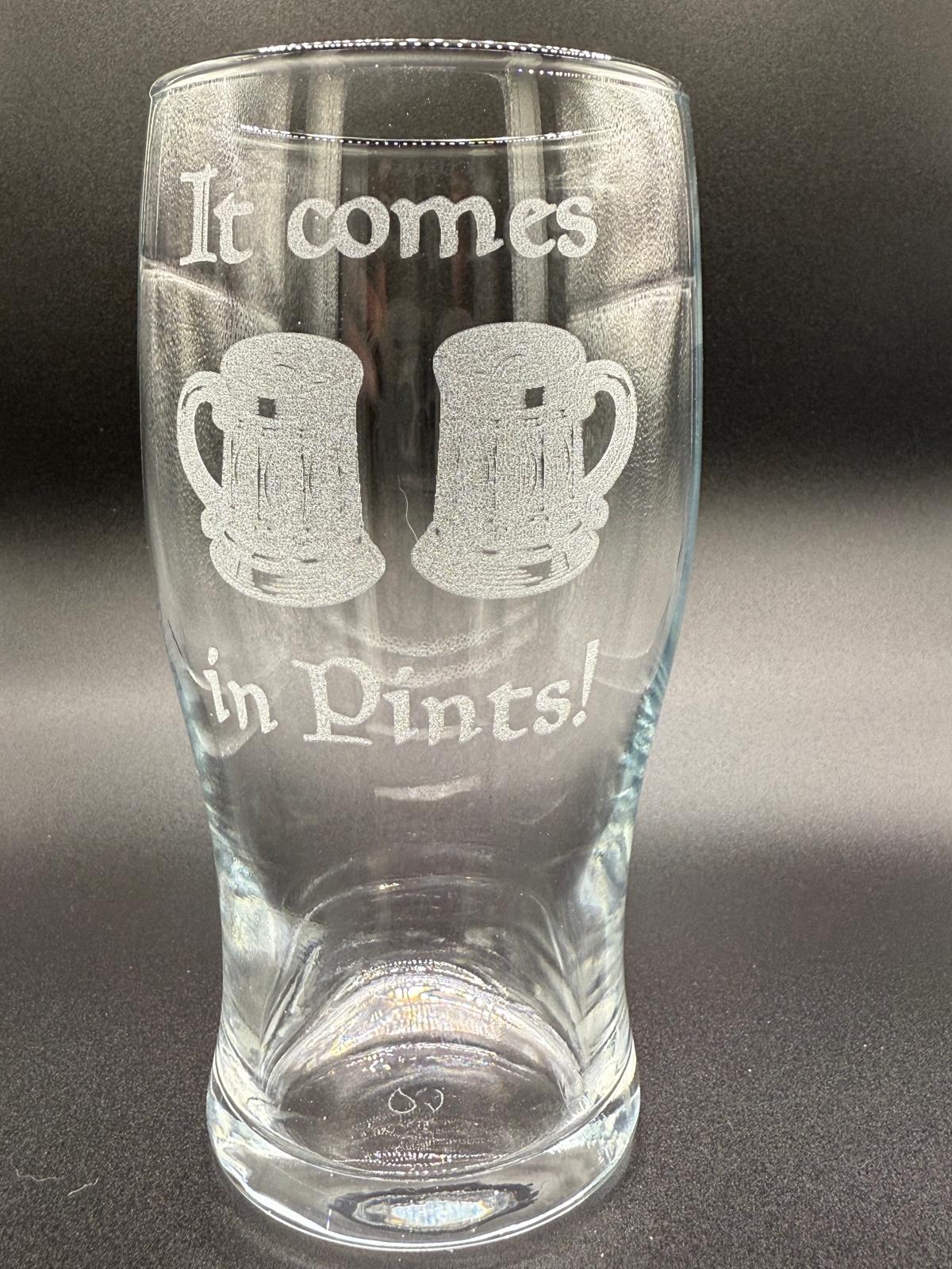 It Comes in Pints - Pint Pots - Lord of the Rings- Engraved Pint Glass