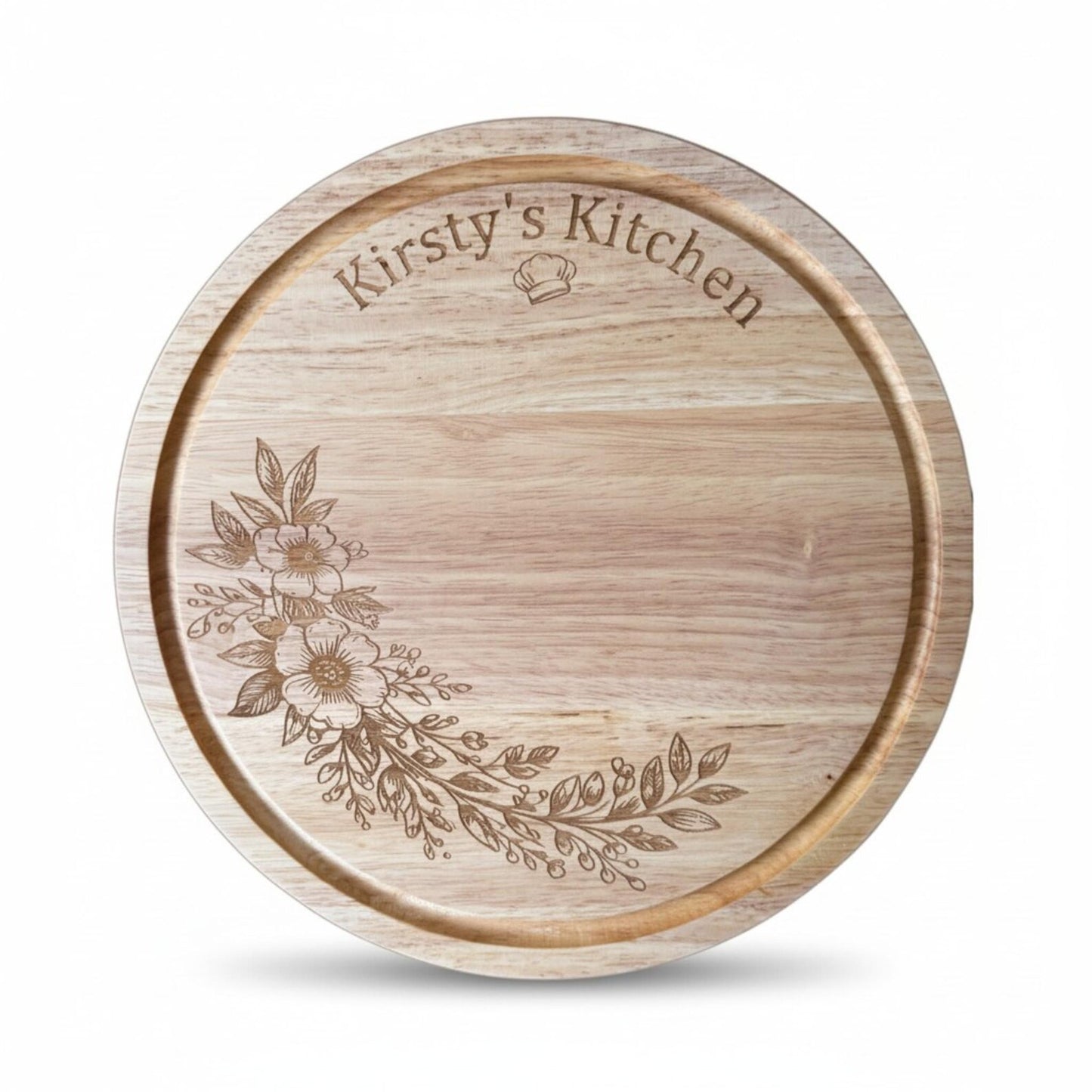 Personalised Round Chopping or Serving Board. - presentation, charcuterie, pizza