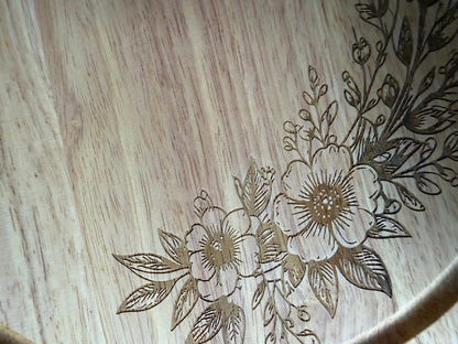 Personalised Round Chopping or Serving Board. - presentation, charcuterie, pizza