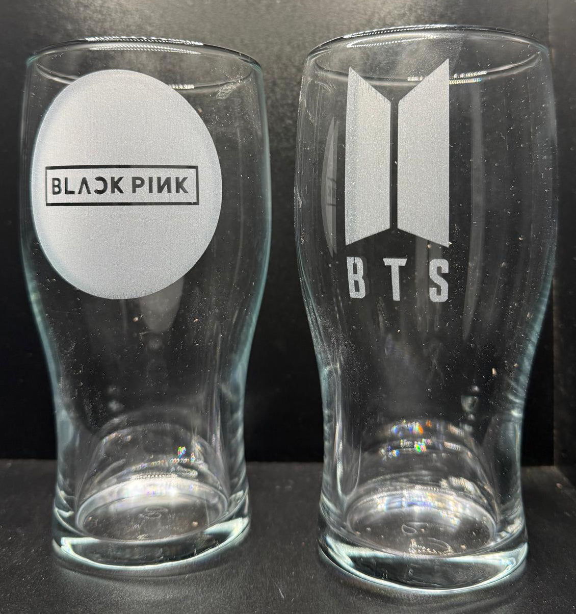 Rock - Pop - K-pop Band Engraved Pint Glasses choose your band - Presentation Box