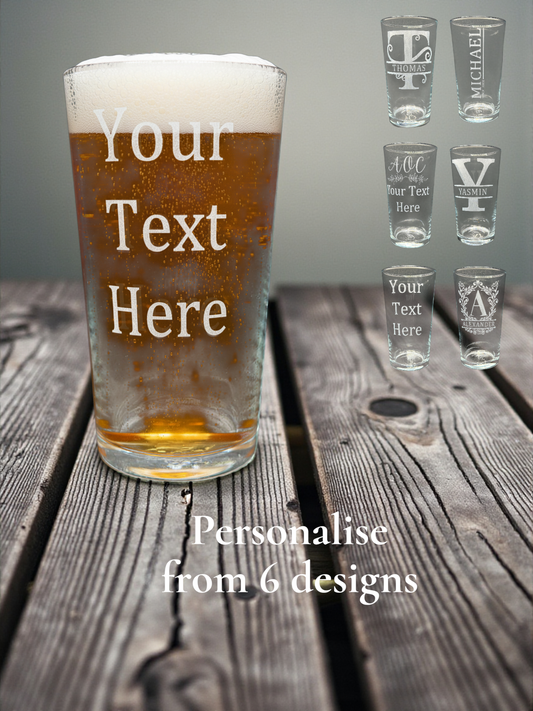 Personalised Monogram Pint Glass