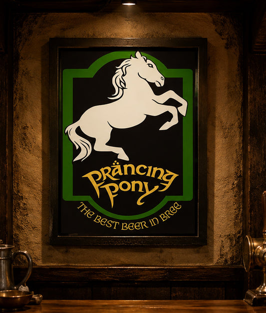 Prancing Pony Pub Sign Framed Print, another view