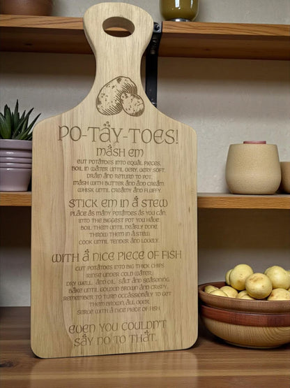 Lord of the Rings inspired Potatoes Chopping Board