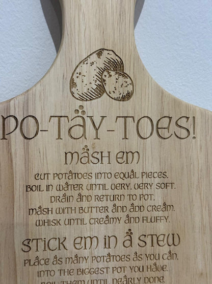 Lord of the Rings inspired Potatoes Chopping Board