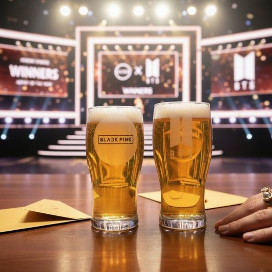 Rock - Pop - K-pop Band Engraved Pint Glasses choose your band - Presentation Box