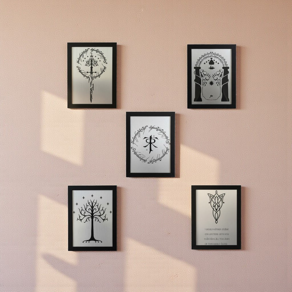 Lord of the Rings themed - Engraved acrylic pictures