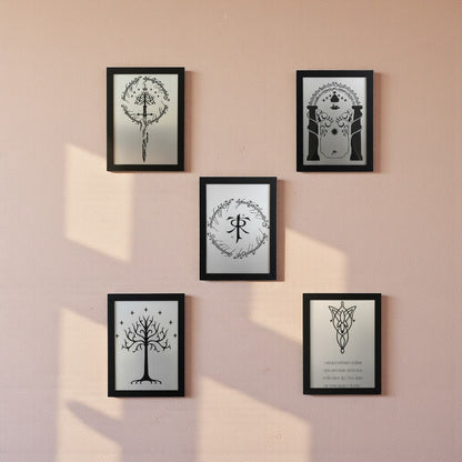 Lord of the Rings themed - Engraved acrylic pictures