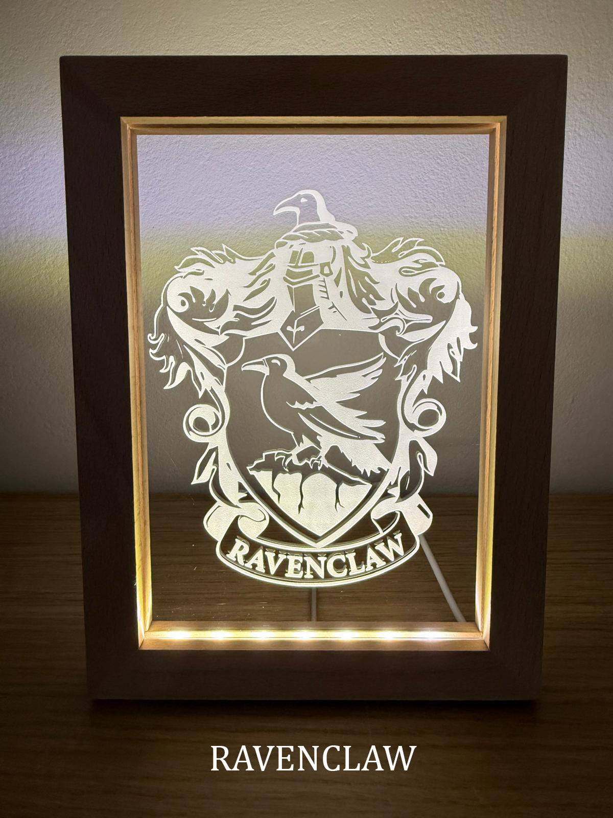 LED Picture Frame - Harry Potter inspired - House Shields