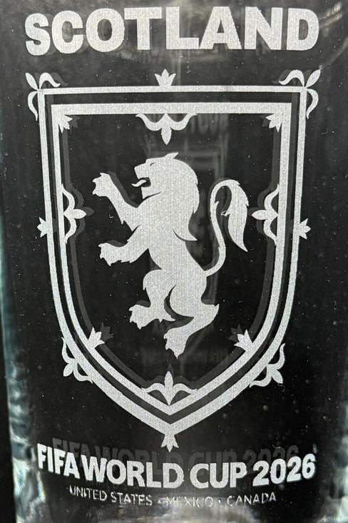 Scotland Football World Cup 2026 engraved pint glass - Presentation Box