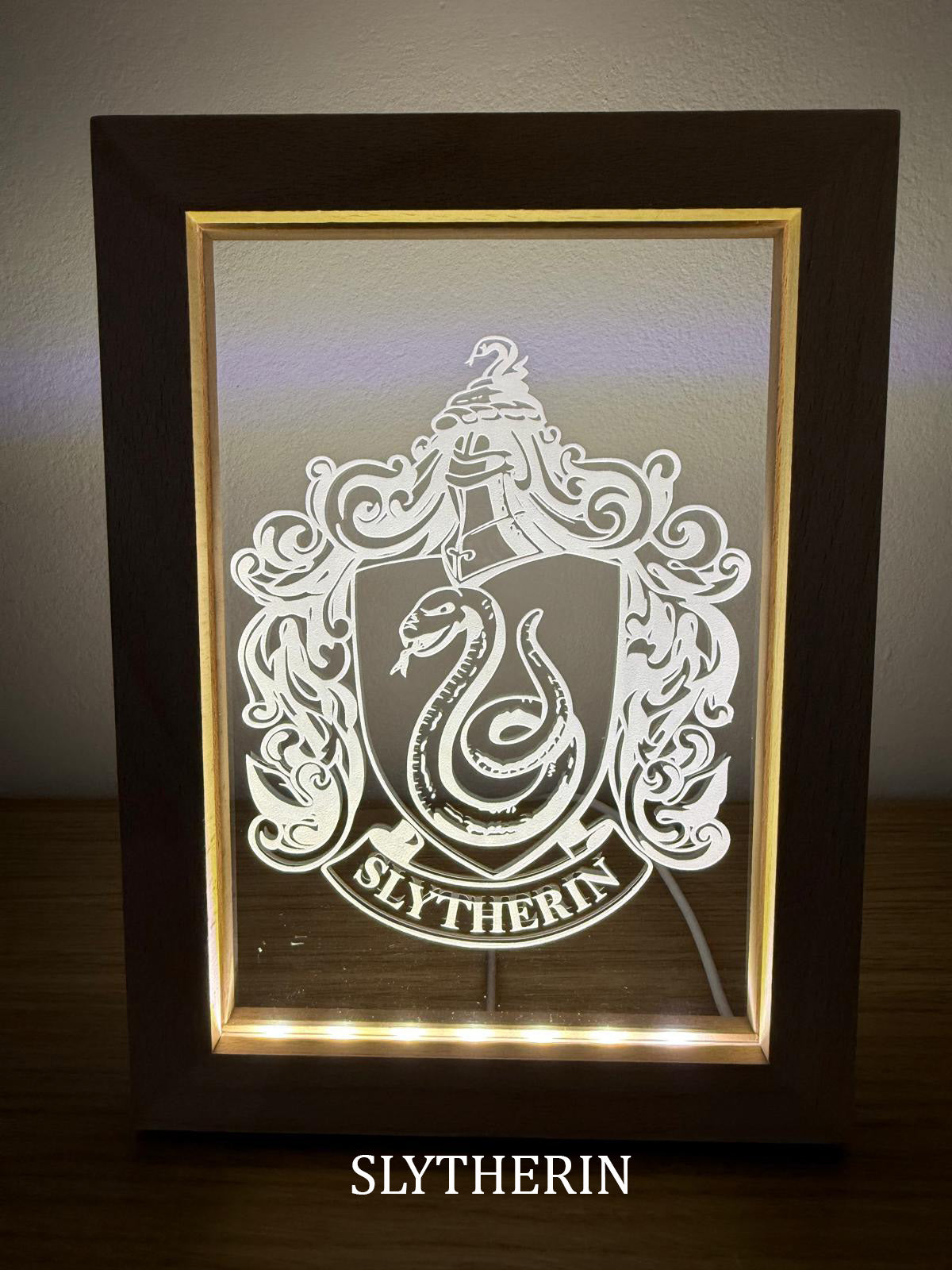 LED Picture Frame - Harry Potter inspired - House Shields