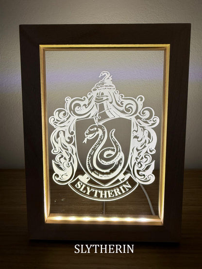 LED Picture Frame - Harry Potter inspired - House Shields