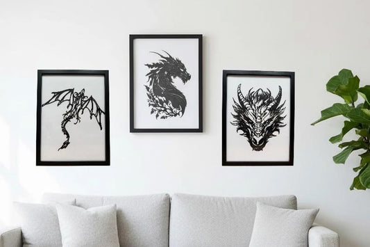 Metal Dragon Wall Art - Decor