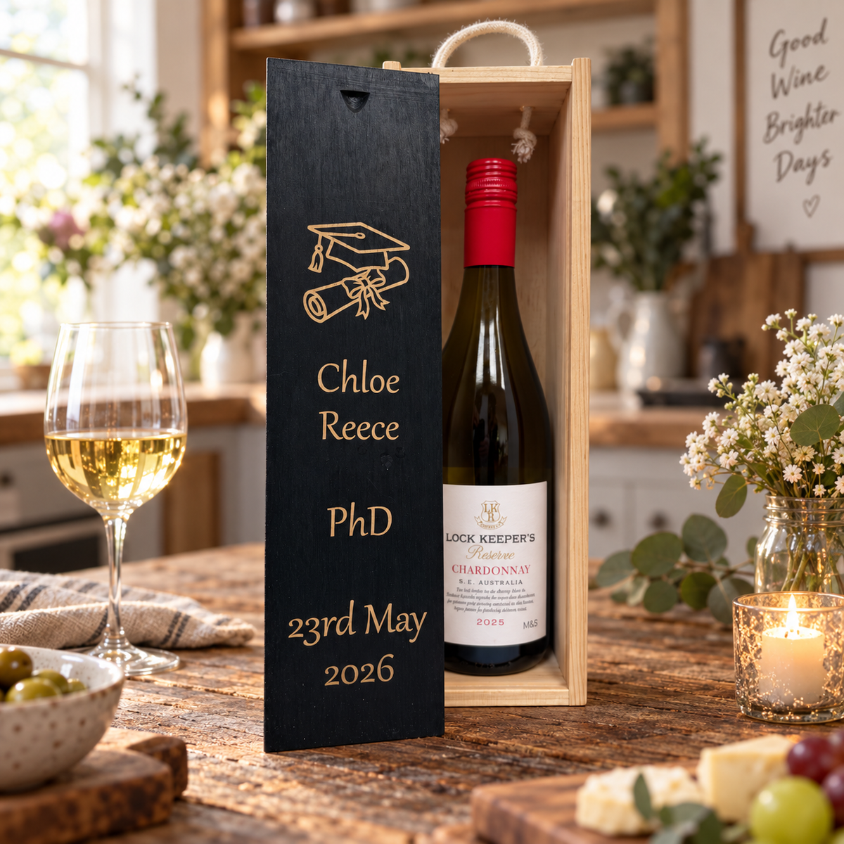 Personalised Wine Box Special Occasions Graduation Driving Test New Home Retirement Thank You