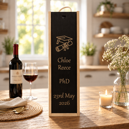 Personalised Wine Box Special Occasions Graduation Driving Test New Home Retirement Thank You
