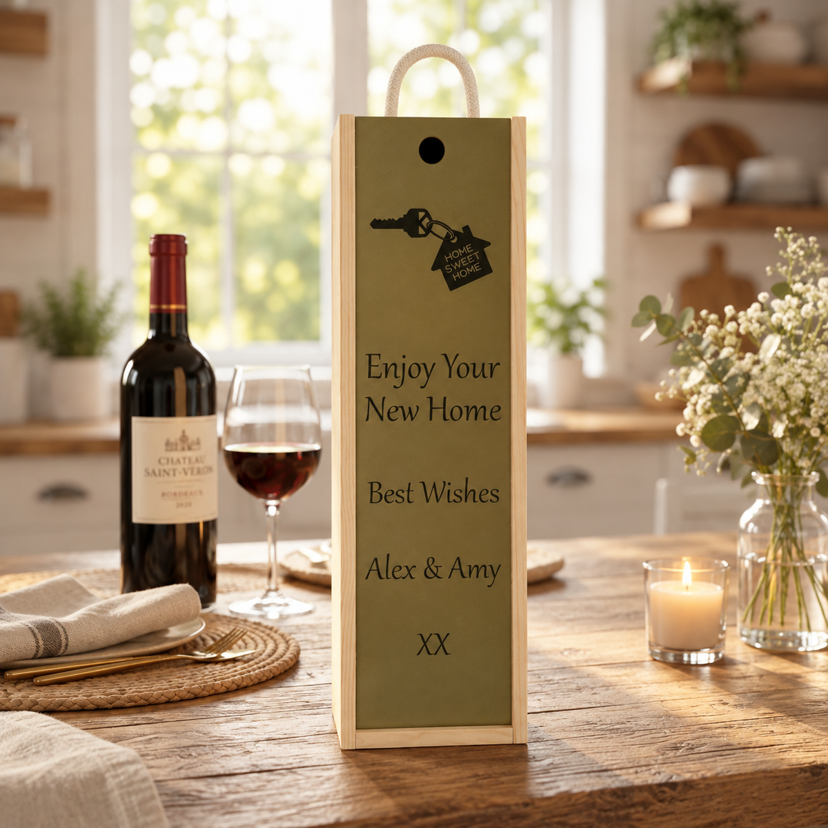 Personalised Wine Box Special Occasions Graduation Driving Test New Home Retirement Thank You