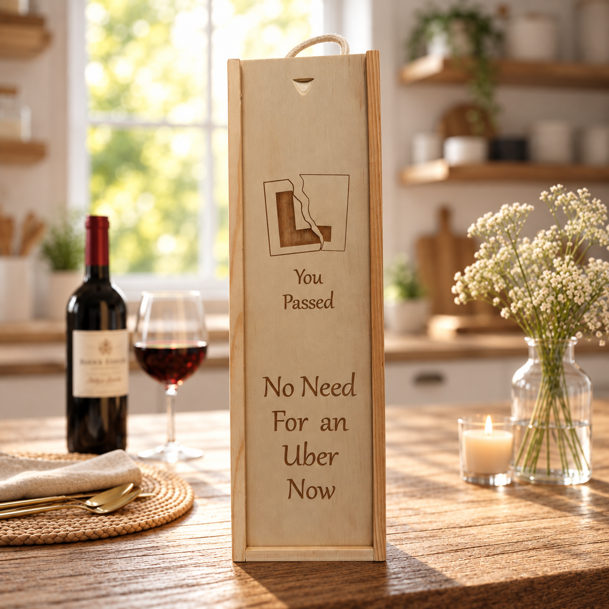 Personalised Wine Box Special Occasions Graduation Driving Test New Home Retirement Thank You