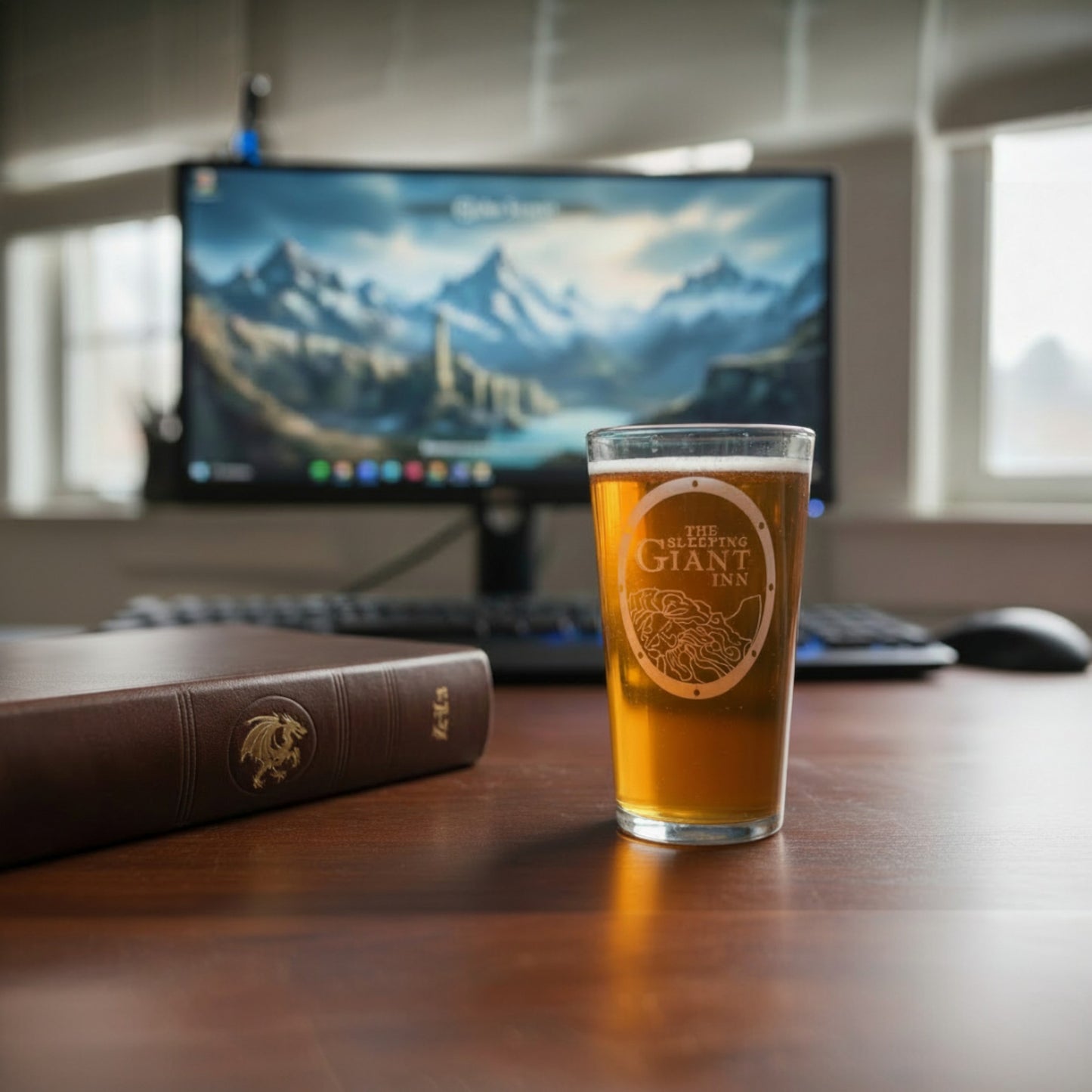 The Sleeping Giant Inn - Elder Scrolls Themed - Engraved Pint Glass