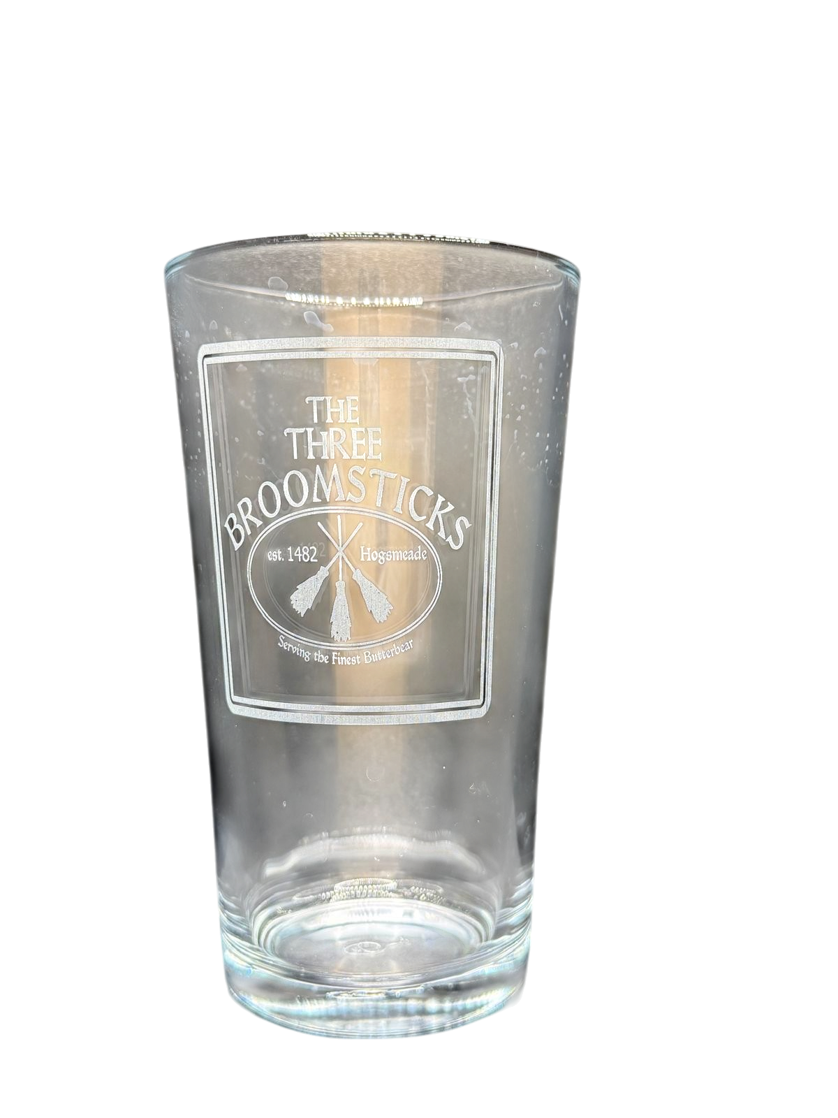 The Three Broomsticks - Pub Sign - Harry Potter - Engraved Pint Glass - Presentation Box