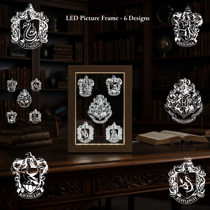 LED Picture Frame - Harry Potter inspired - House Shields