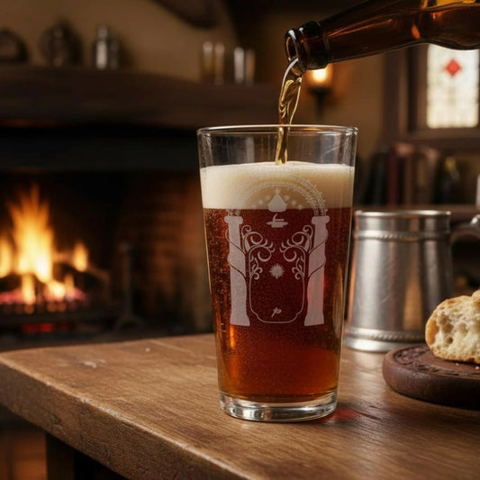 Gate of Moria - Engraved Pint Glass